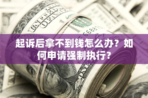 武汉起诉后拿不到钱怎么办？如何申请强制执行？