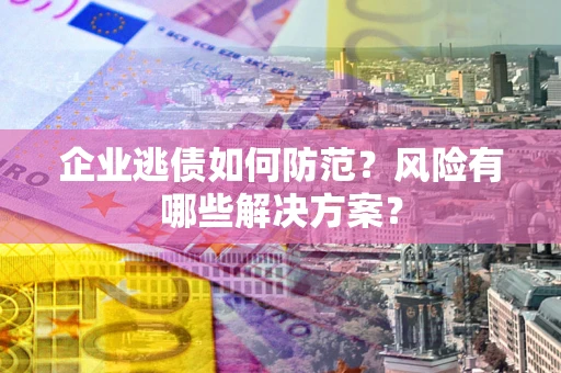 武汉企业逃债如何防范？风险有哪些解决方案？