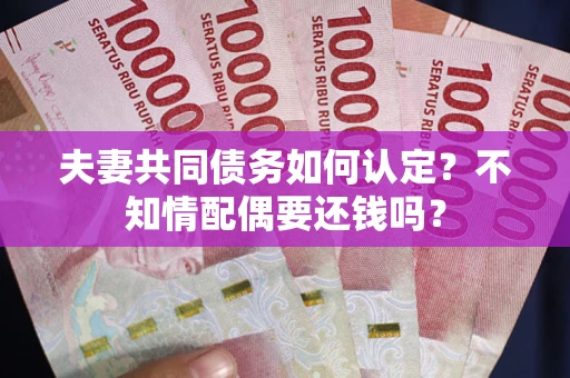 武汉夫妻共同债务如何认定？不知情配偶要还钱吗？
