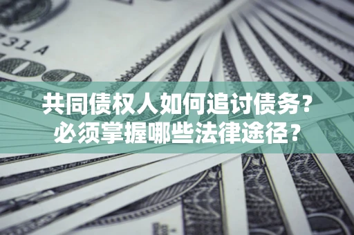 武汉共同债权人如何追讨债务？必须掌握哪些法律途径？