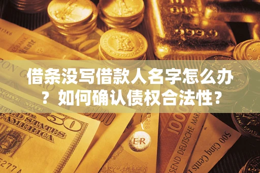 武汉借条没写借款人名字怎么办？如何确认债权合法性？