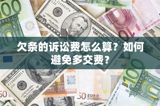 武汉欠条的诉讼费怎么算？如何避免多交费？