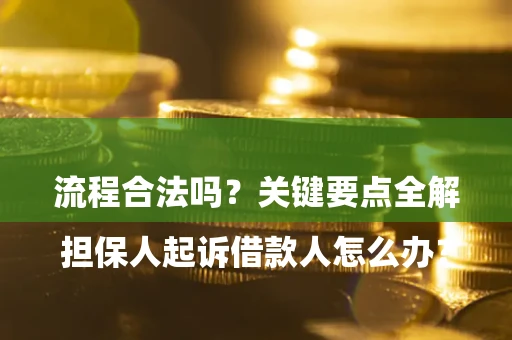 武汉

担保人起诉借款人怎么办？流程合法吗？关键要点全解析