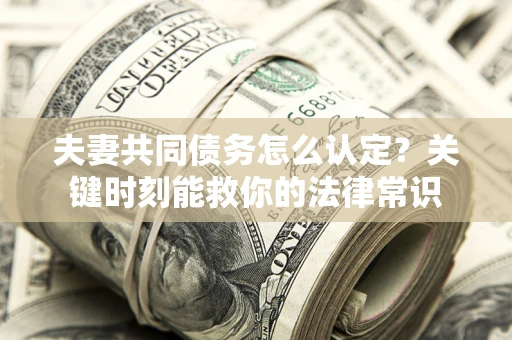 武汉夫妻共同债务怎么认定？关键时刻能救你的法律常识