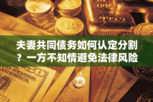 武汉夫妻共同债务如何认定分割？一方不知情避免法律风险必看！