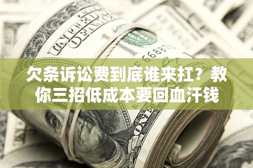 武汉欠条诉讼费到底谁来扛？教你三招低成本要回血汗钱